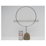 Excellent WEST ELM Stone & Metal Wire Sculpture