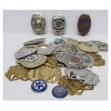 Collection of Vintage Heavy Metal Assorted Obsolete Security & other Badges