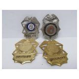 Collection of Vintage Heavy Metal Assorted Obsolete Security & other Badges