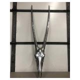 HUGE
Orig Vintage 1970's ARTHUR COURT Polished Aluminum Gemsbok Skull Sculpture