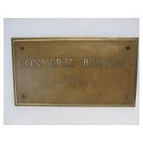 Old
Vintage CONVERSE BUILDING Solid Brass Building Sign