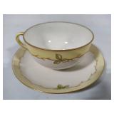 Noritake Gold Rimmed Rose/Vine Patterned Cups & Saucers (set of 6)