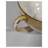 Noritake Gold Rimmed Rose/Vine Patterned Cups & Saucers (set of 6)