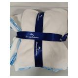 Tommy Bahama Plush White Blanket *New w/Tags*
