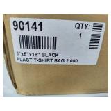 Box of Black T-Shirt Sized Plastic Bags w/Handles