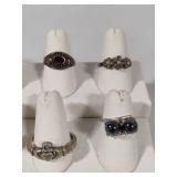 Lot of Sterling/925 Silver Rings