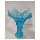 Frosted Blue Swung Vase
