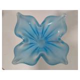 Frosted Blue Swung Vase