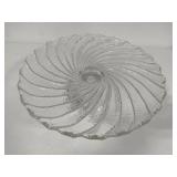 Crystal Swirl Top Pedestal Cake Plate