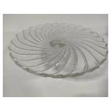 Crystal Swirl Top Pedestal Cake Plate