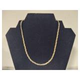 Sterling/925 Tri-Colored Braided Herringbone Necklace