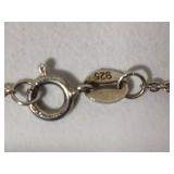 925/Sterling Chains w/Stone Pendants