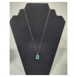 925/Sterling Chains w/Stone Pendants