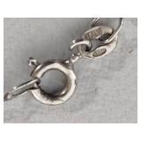 925/Sterling Chains w/Stone Pendants