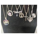 925/Sterling Necklaces w/Small Pendants
