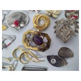 Large Lot of Assorted Costume Brooches