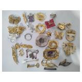 Large Lot of Assorted Costume Brooches