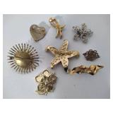 Lot of Pearl Themed Brooches