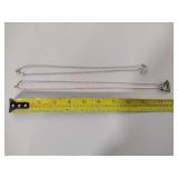 Two 925/Sterling Heart Pendant Necklaces