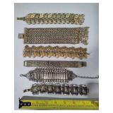 Lot of Vintage Style Gold Tone Bracelets