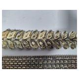 Lot of Vintage Style Gold Tone Bracelets