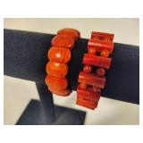 Red Coral Stretch Bracelets