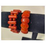 Red Coral Stretch Bracelets