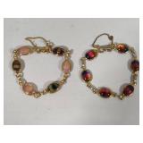 Sarah Coventry Multi Colored Cabochon Bracelets