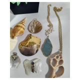 Coral/Beachy Themed Jewelry & Misc Shells