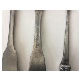 Group of Antique Pewter Spoons + Vintage Ladle