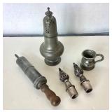 Group of Assorted Antique Pewter / Brittania Items