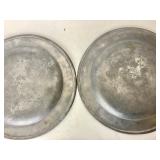 Group of 3 Antique English Pewter Plates