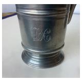 Pair of Antique English Pewter Measures / Pitchers