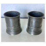 Pair of Antique  Pewter "Cans"