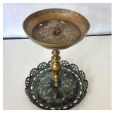 Antique Victorian Brass Kettle Stand / Fireside Trivet