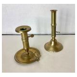 Pair of Antique Brass Chambersticks #2