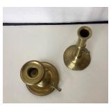 Pair of Antique Brass Chambersticks #2
