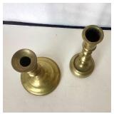 Pair of Antique Brass Candlesticks #1