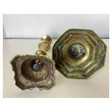 Pair of Antique Brass Candlesticks #2