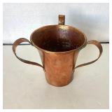 Antique 3 Handled Russian Copper Ritual Cup