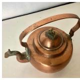 Small Antique Scandinavian Copper Teapot