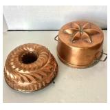 Large Pair Vintage Copper Molds