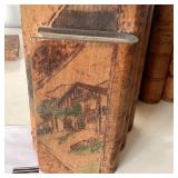 Vintage Pair Wooden "Books" Bookends + Single Marble Version