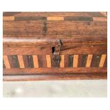 Antique Inlaid Slide Lid Desk Box