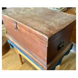 Antique Maple Tool Chest in Old Red Wash
