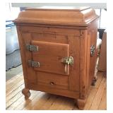 Petite Antique Oak Icebox