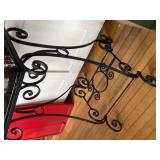 Vintage Marble Top Wrought Iron Stand