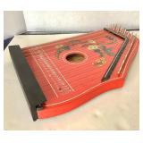 Vintage Hand Painted Jubeltone Zither Harp