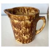 Pair of Antique Spatterware Pitchers