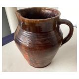 Pair of Antique Rockingham Pitchers